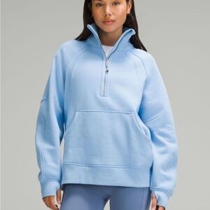 Nwt Lululemon xs/s Sinatra Blue Scuba oversized Funnel-neck half zip